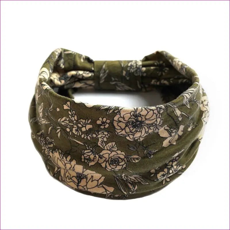 Flower Print knot Headband - 1