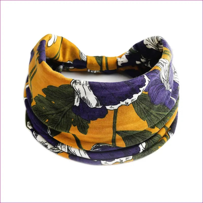 Flower Print knot Headband - 15