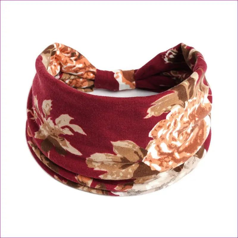 Flower Print knot Headband