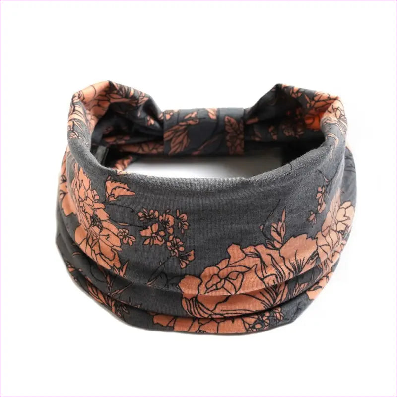 Flower Print knot Headband - 2