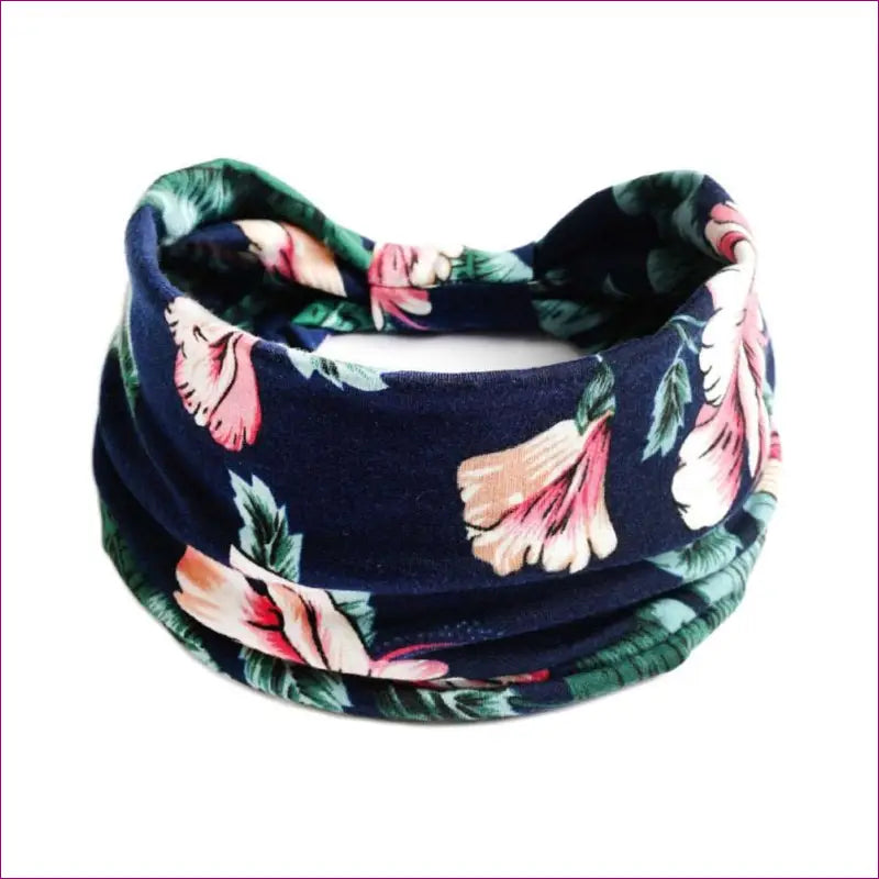 Flower Print knot Headband