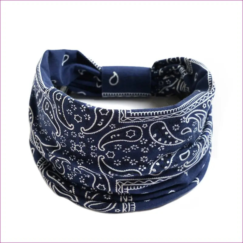 Flower Print knot Headband - 6