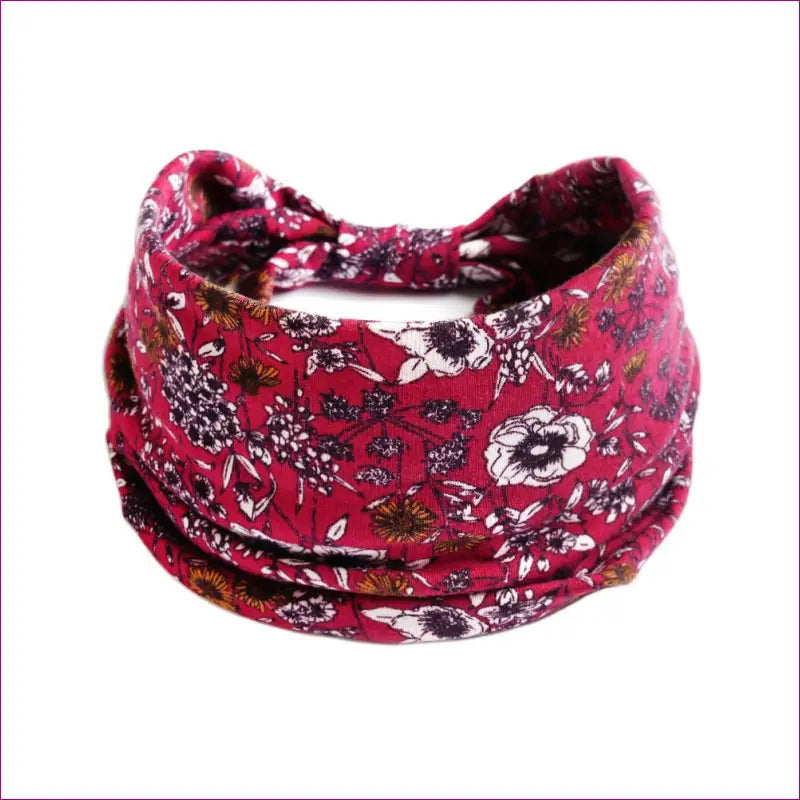 Flower Print knot Headband