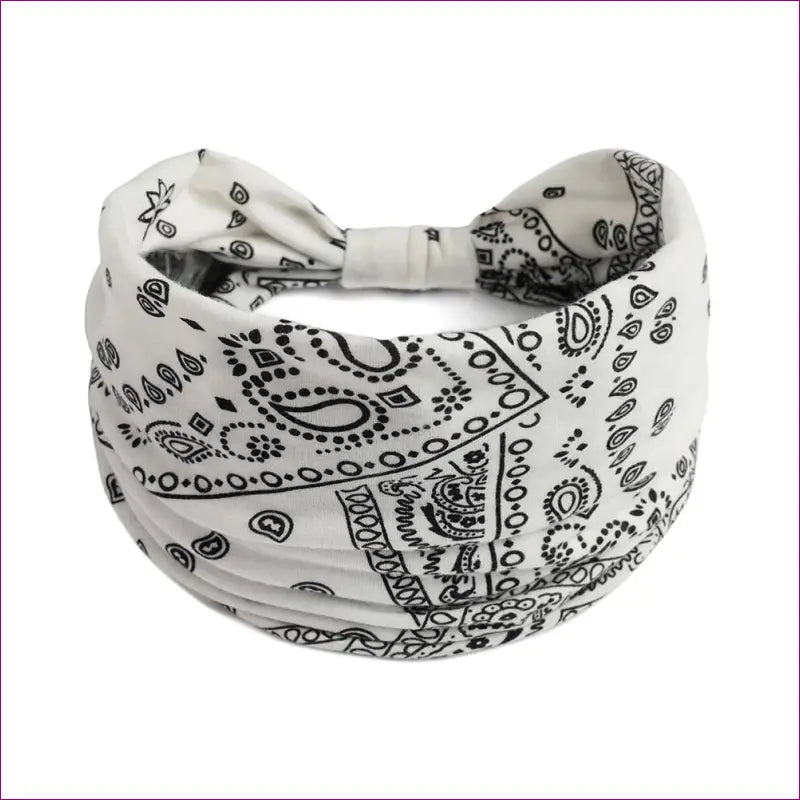 Flower Print knot Headband