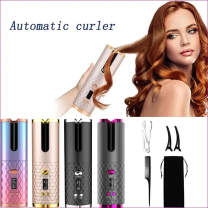 Automatic hair straightener - fast & wireless hair curler, transform your look!