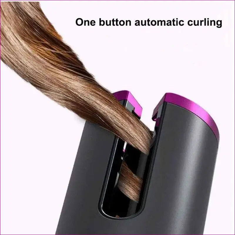 Fast & wireless hair curler - transform your look with this one-button automatic hair straightener