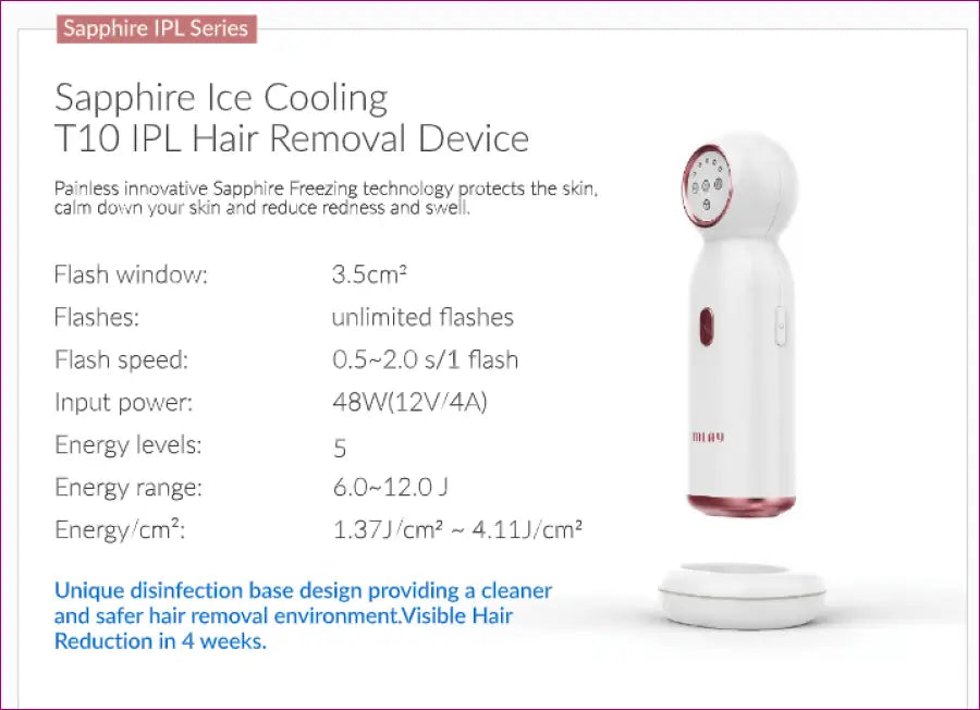 Sapphire Ice Cooling | IPL Hair Removal 10.0