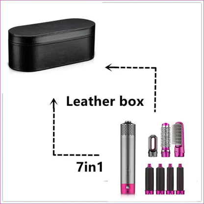 Essential Hair tool 7 in 1 - Leather box pink / AU